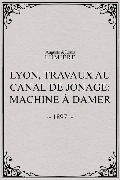Lyon, travaux au canal de Jonage: Machine à damer